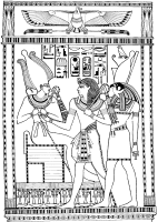 Een kleurplaat van  het oude egypte